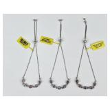 (3) 925 Sterling Silver Bracelets made in India