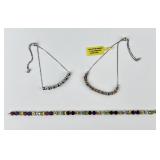 (3) 925 Sterling Silver Bracelets featuring Mutico