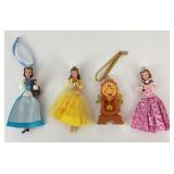 (4) Beauty and The Beast Ornaments