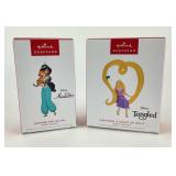 Rapunzel and Jasmine Keepsake Ornaments