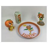 Orange Bird Resin, Metal, and Ceramic