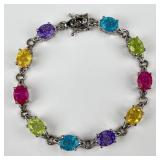 925 Sterling Silver Bracelet. TW: 15.80 grams incl