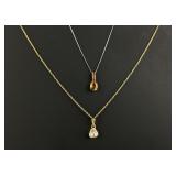 (2) Sterling Silver Necklaces featuring Sterling S