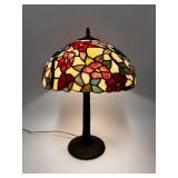 Decorative Table Lamp with Stained-Glass Top