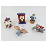 (5) Dumbo and Beauty and the Beast ornaments