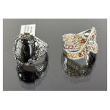 (2) 925 Sterling Silver Rings, one made in India,