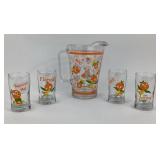 Glasses and Pitcher Disney Orange Bird