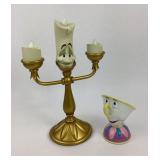 Lumiere Figurine and Chip Music Box Disney