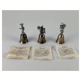 3 Disney Bells: Goofy, Morty, Clarabelle Cow