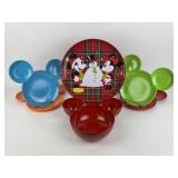 Mickey Tray, Bowl, and Plates