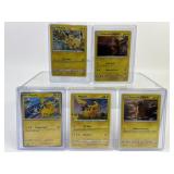 5 Pokemon Pikachu Trading Cards