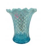 Antique Jefferson blue opalescent glass swung
