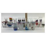 Shot Glasses: Macinac Island, Chicago Bulls, Key