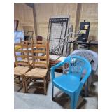 Wood Ladder Back With Woven Rush Seat Dining Room