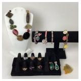 Costume Jewelry Rings, Necklace, Bracelets, Pendan