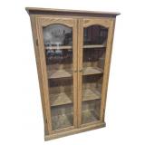 Wood Bookcase With Glass Doors (34 in. X 13 in. X