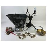 Metal Ice Skates, Lamp Parts, Metal Bucket