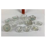 Pressed Cut Glass Salt Cellars