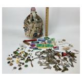 Personalized Memory Jug, Keys, Girl Scouts Pins &