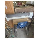 School Desk & Hard Plastic Chair And Honeywell