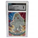 Graded Pokemon 1999 Topps Machop CGC 8