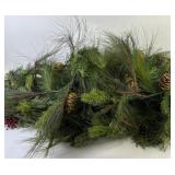 Holiday Garland With Pinecones, Berries