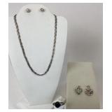 .925 Italy Braided Silver Chain, sterling Earrings