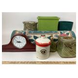 Hand Painted Croscil Washroom Set, Floral Runner,