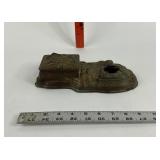 Cast Metal Inkwell With Buddhist Motif