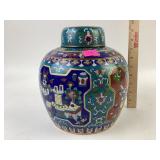 Large antique Chinese cloisonne ginger jar