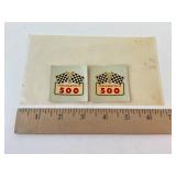 2 Vintage Indianapolis 500 Decal for Glass NOS