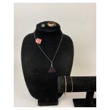 .925 Sterling Silver Bracelets, Shungite Necklace,