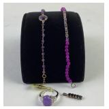 .925 Sterling Silver bracelets 9.21g TW, ring 4.87