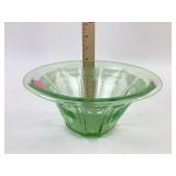 Uranium green depression glass bowl Anchor