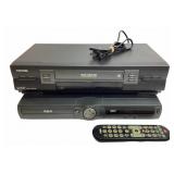 Toshiba VHS Player, RCA DVD Player with Remote