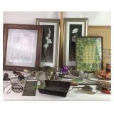 Framed Artwork, Utensils, Decorative Items