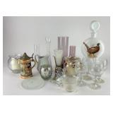 Pheasant Decanter, beer stein, Glassware, vases,