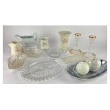 Pattern Glass, Divided dish, candleholders, vases