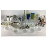 Glassware, Figurines, Crystal Dishes, Pyrex Bowl,