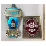 Schlitz Light & Old Milwaukee Beer Signs