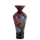 Fenton Art Glass Hand-Painted Vase