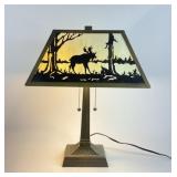 Table Lamp with Moose Nature Theme
