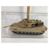 M1 Abrams Tank Model in Display Case