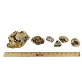 Geode Rock Specimens With Quartz Crystals