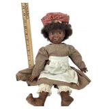 African American Carved Wooden Doll