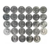 (30) JFK Kennedy Half Dollar Coins: 1971, 1983