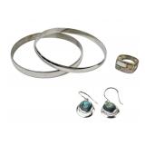 (2) Danecraft Sterling Silver Bangle Bracelets