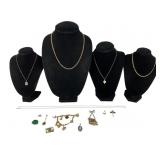 Costume Jewelry: 12k Over Sterling Locket, dented,