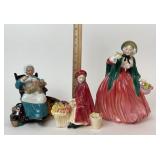 3 Royal Doulton Figurines, Bonnie Lassie, The Nann