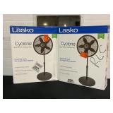2 lasko 18" large room pedestal fans in box